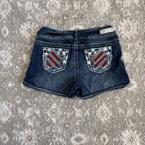 Wallflower Bedazzled Denim Jean Shorts 2000s Y2K Style